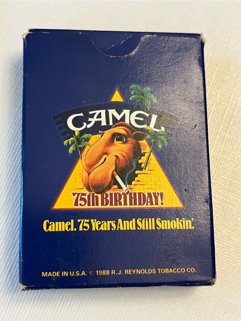 Camel 75th Birthday Collectible Card Deck - Navy Blue